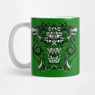 immortal tribal beasts in ecopop pattern Mug